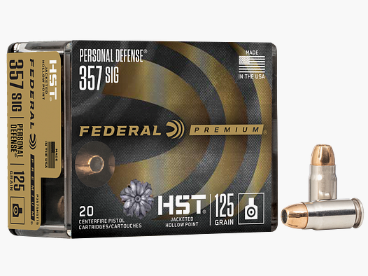 Federal Pistolenmunition Premium .357 SIG 8,1g HST Jacketed Hollow Point