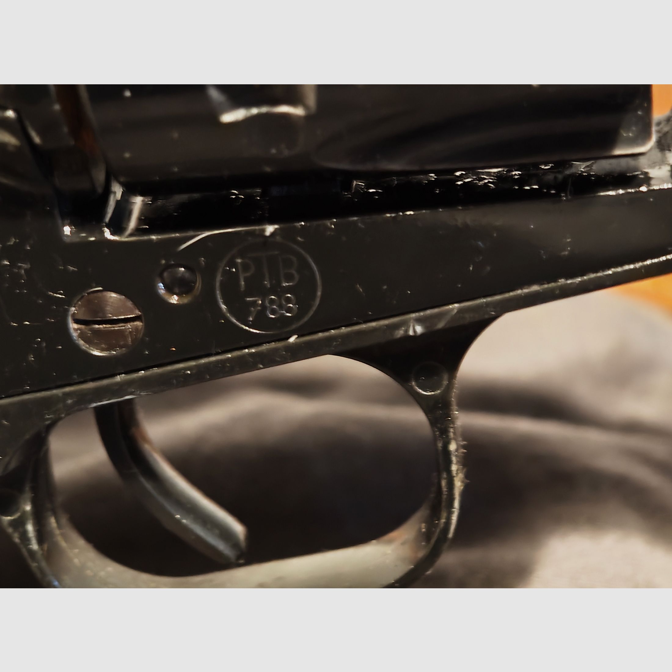 Weihrauch Western Single Action (SAA) revolver with the PTB 788 with white grip panels