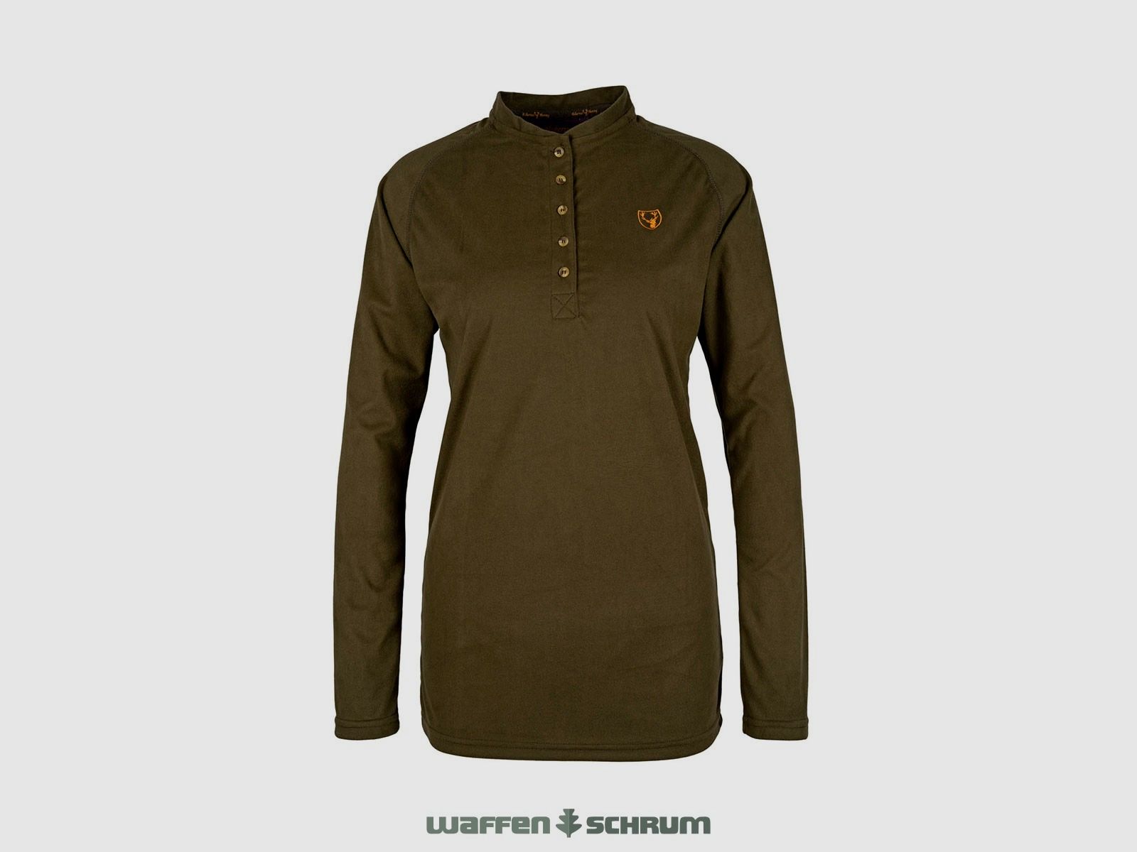 Hubertus functional shirt with button placket olive