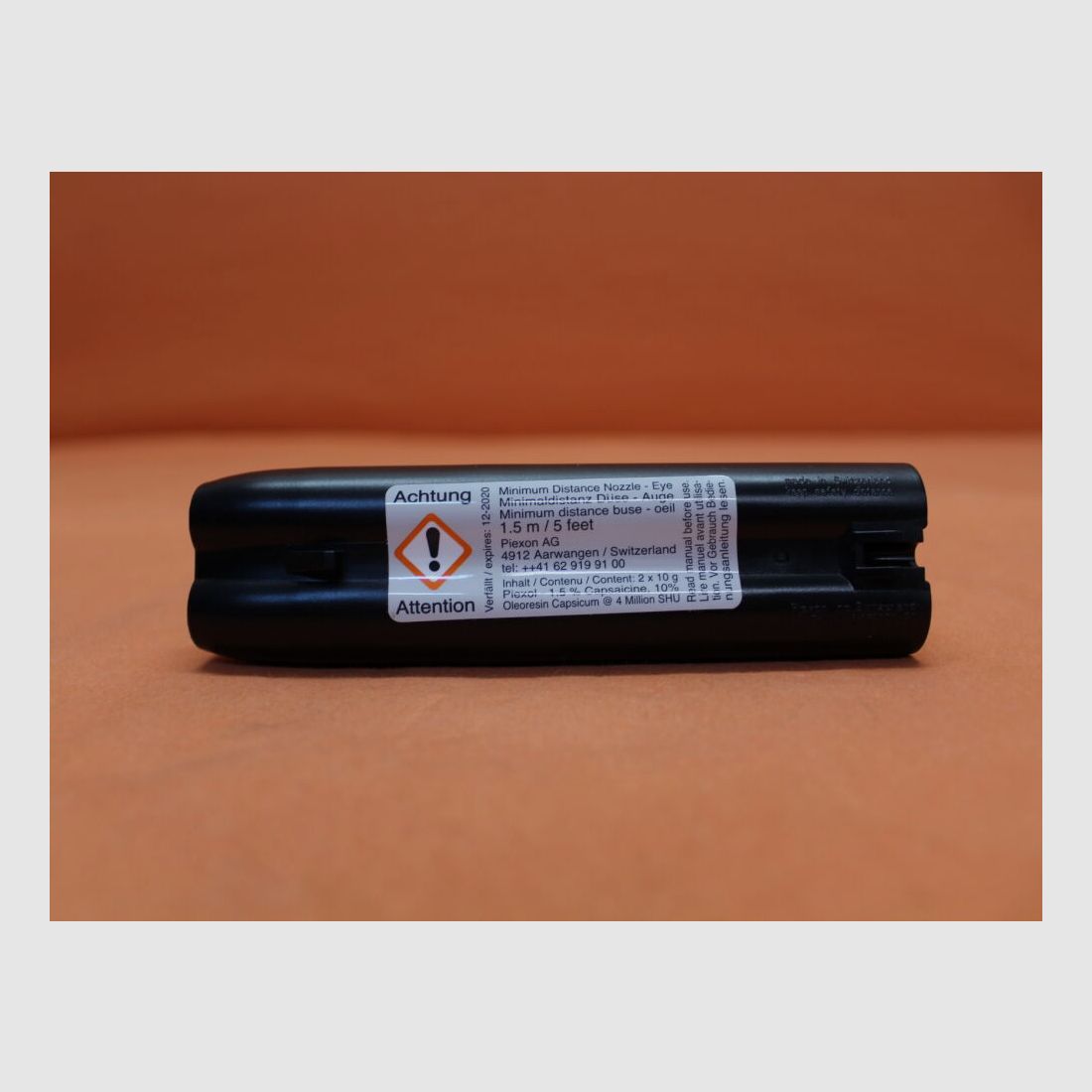 Piexon Jet Protector JPX Gen1: Afvuurapparaat voor irriterende stoffen (pepperspray) polymeer zwart 10% OC (OVERTOLLIG!) met extra trainingsmagazijn