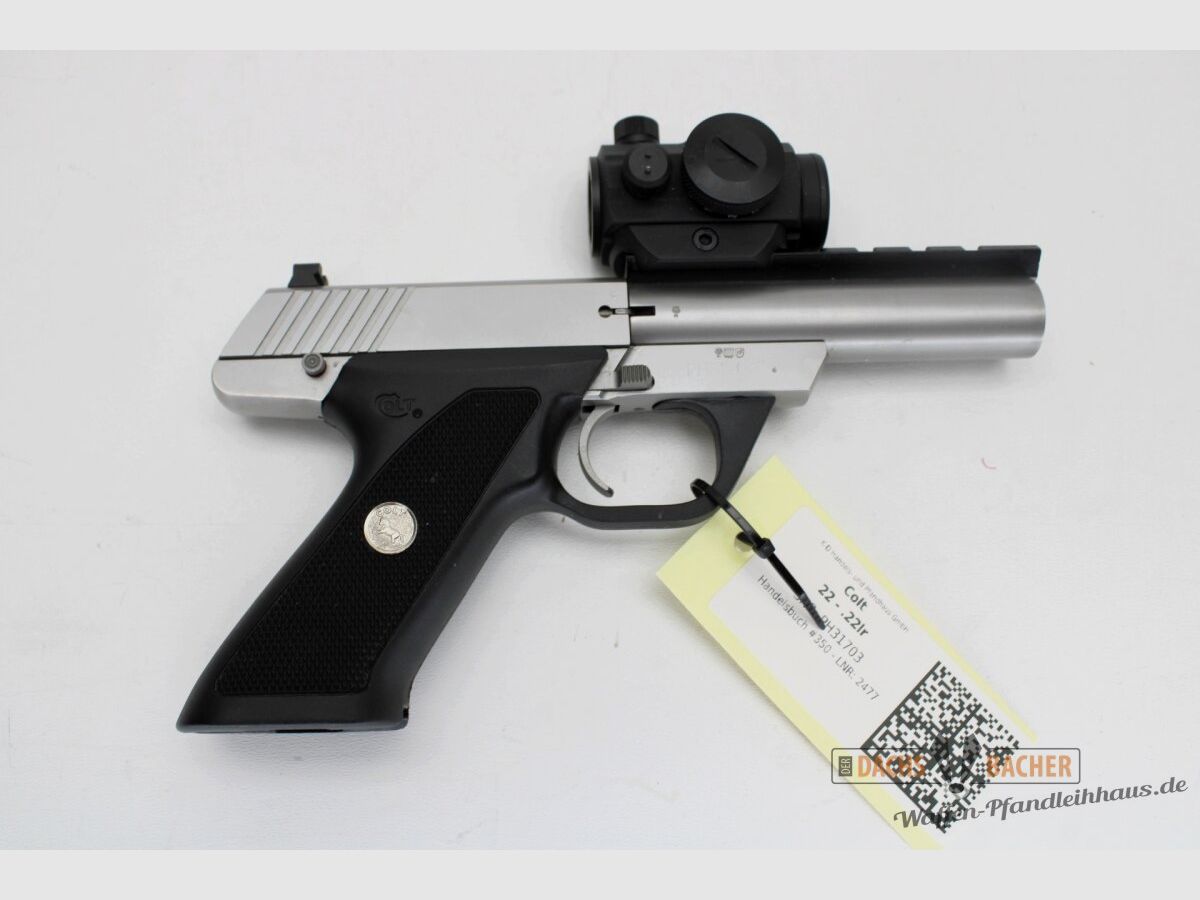 Pistola Colt 22 cal. .22lr con mirino Sutter WB2477, immagine 3 di 3