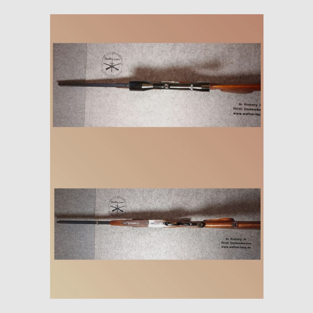 Escopeta de doble cañón Meuter Solingen similar al modelo Heym 55 con mira 6x42