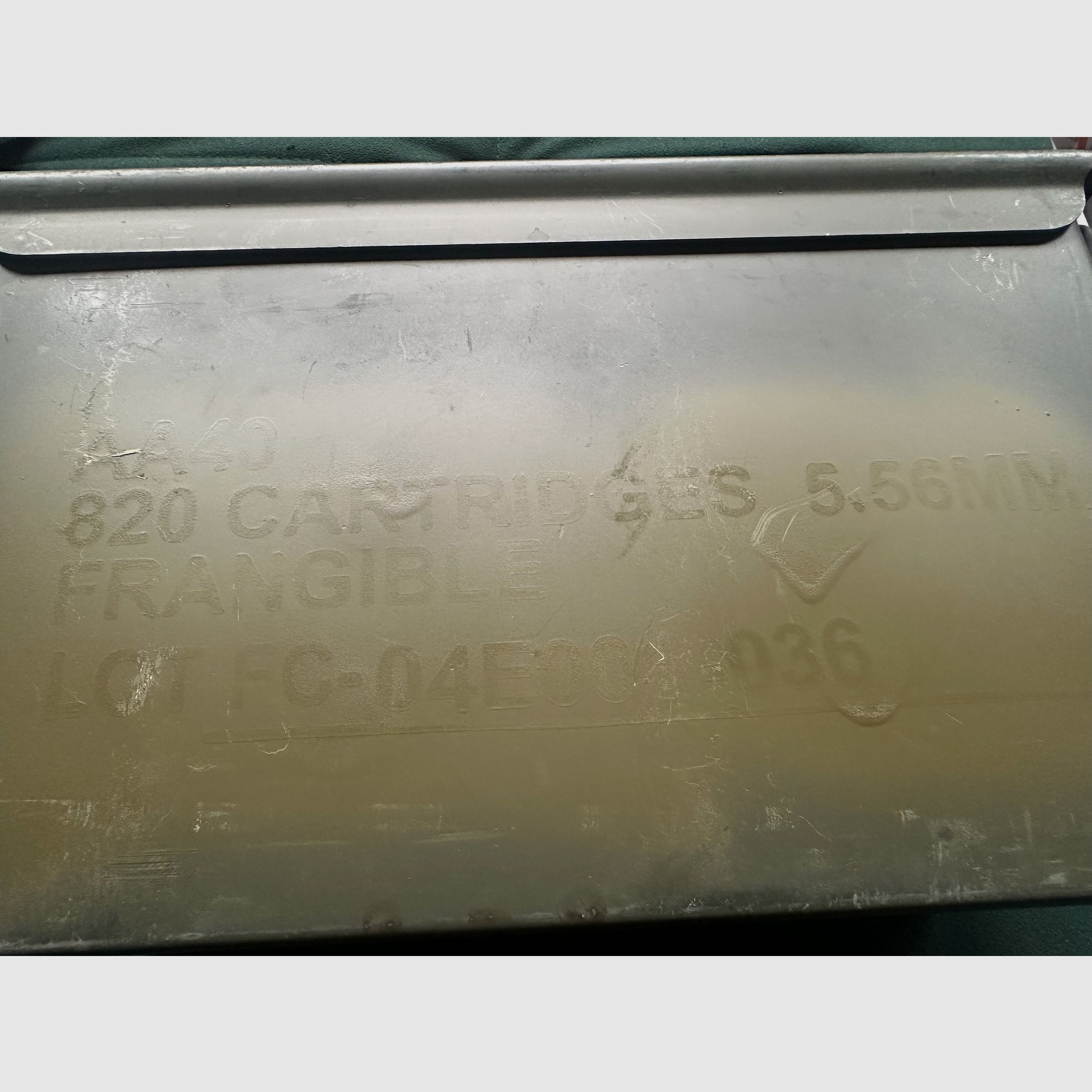 Boîte de munitions USA 5,56 mm
