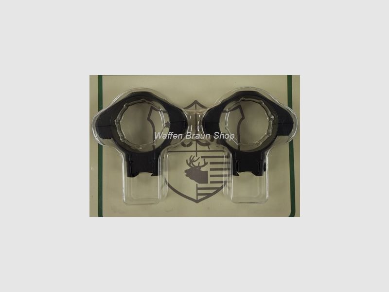 Fritzmann Ringmontage für Weaverprofil, Schwarz matt, 1", H9mm