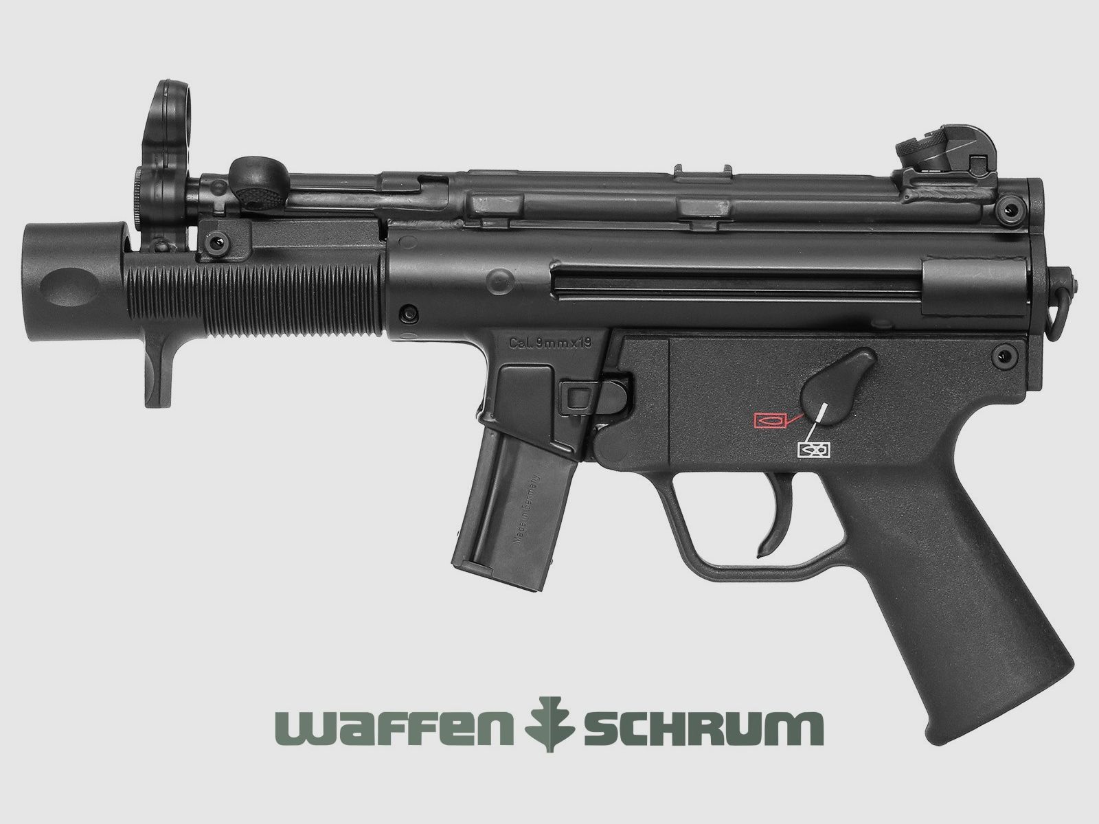 Heckler & Koch HK Pistole SP5K sowie umklappbare Schulterstütze