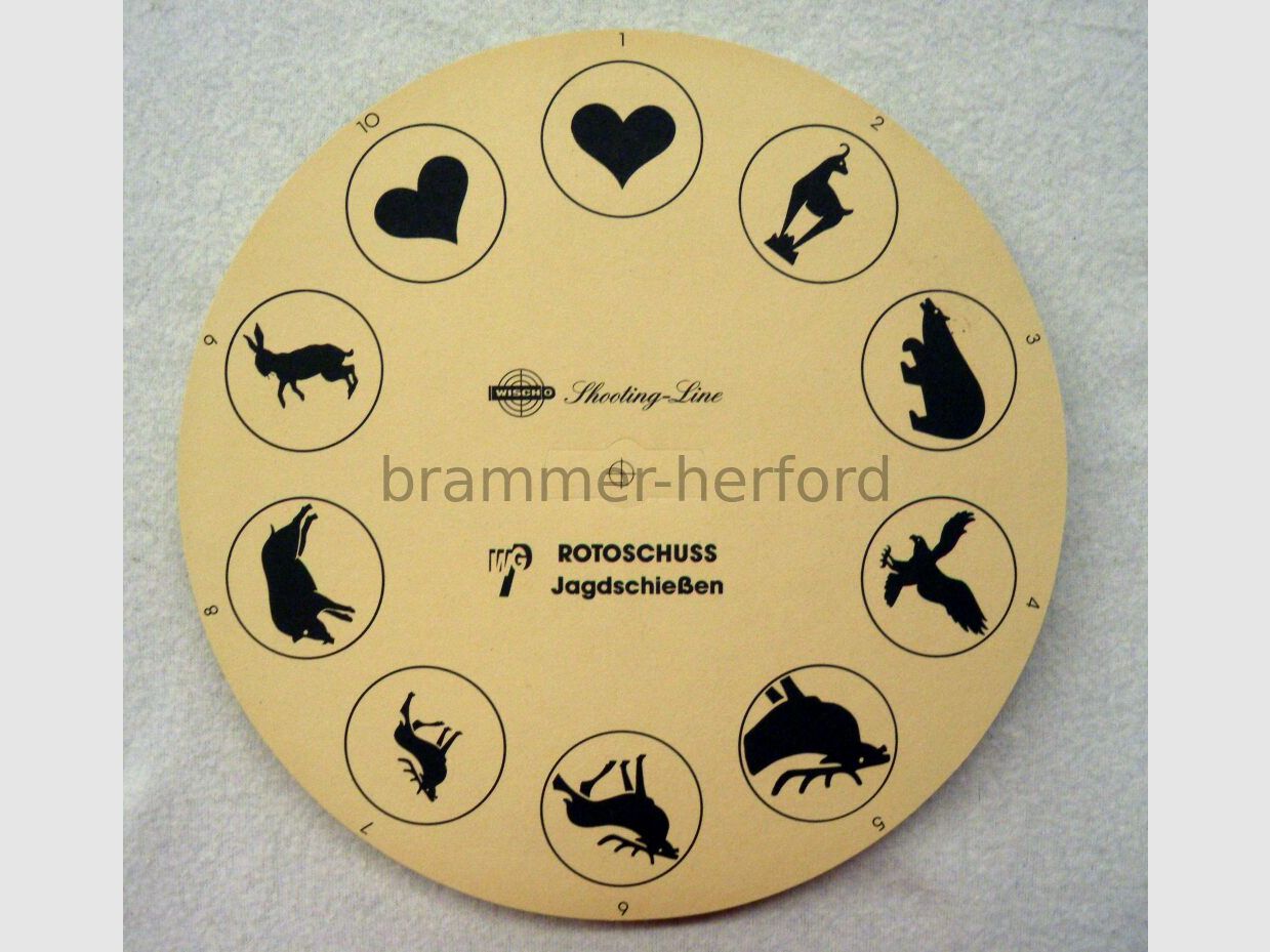 Wischo target boards for rotary shooting device