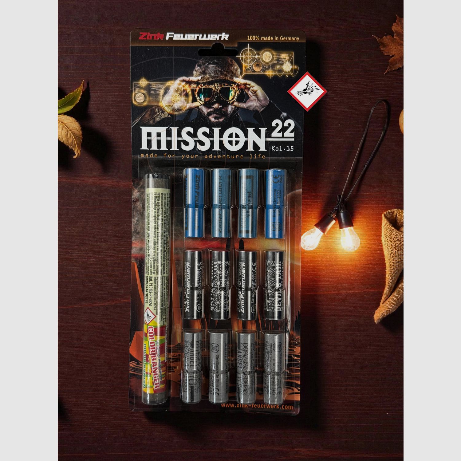 Zink Pyro Mission 22 Sortiment 15mm 22tlg.