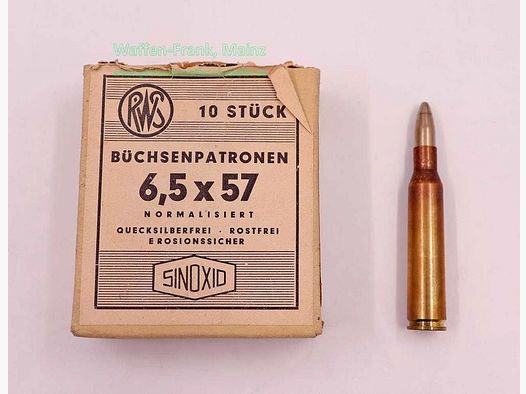 RWS (WZd.Fa.Rottweil) rifle cartridges 6.5x57