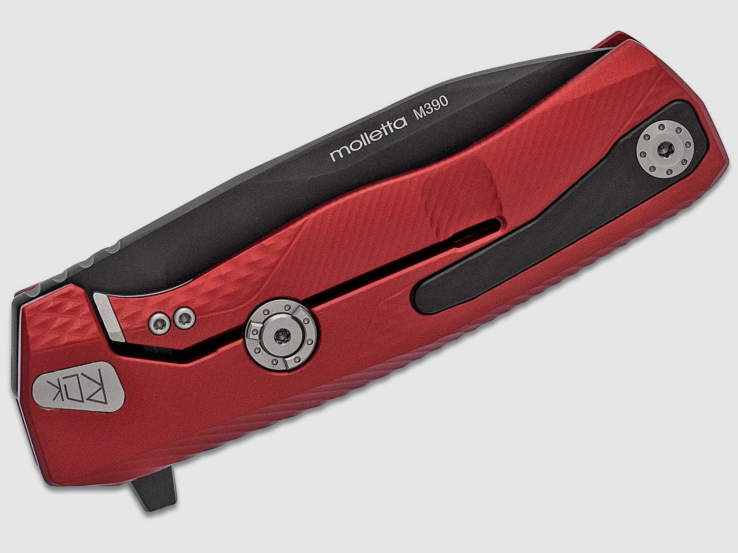 ROK A RB, M390 schwarze Klinge, roter Aluminiumgriff | 97316