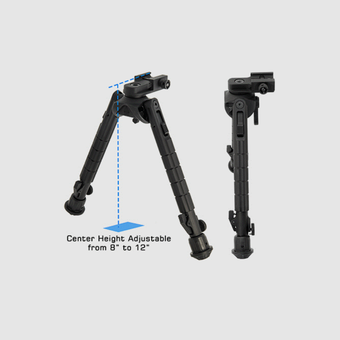 UTG Recon 360 TL Bipod, 8″-12″ Center Height, Picatinny