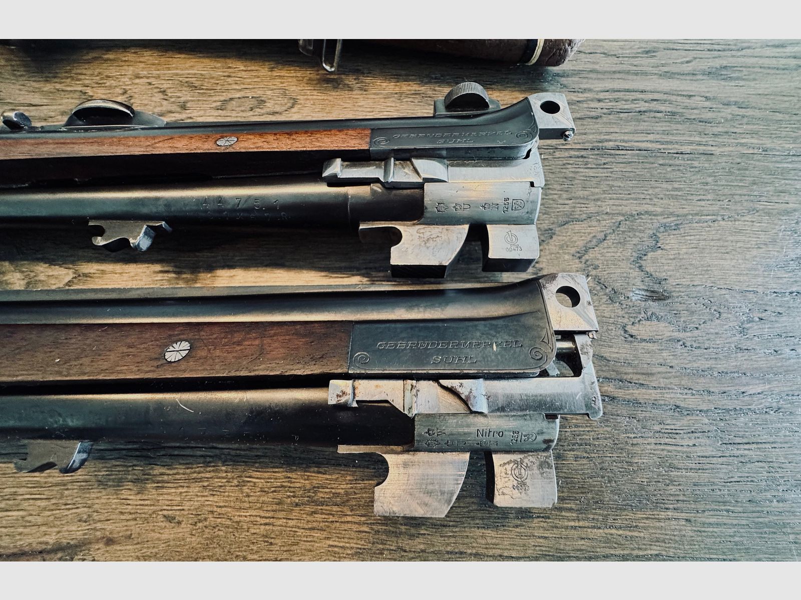 Merkel Bockbüchs-Kombination 211E 7x57R /16/70 con cañón intercambiable 16/70 16/70 extractor