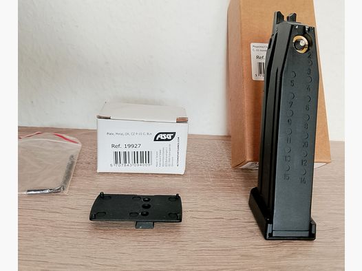 CZ P10-C Gas-Magazin y placa adaptadora OR