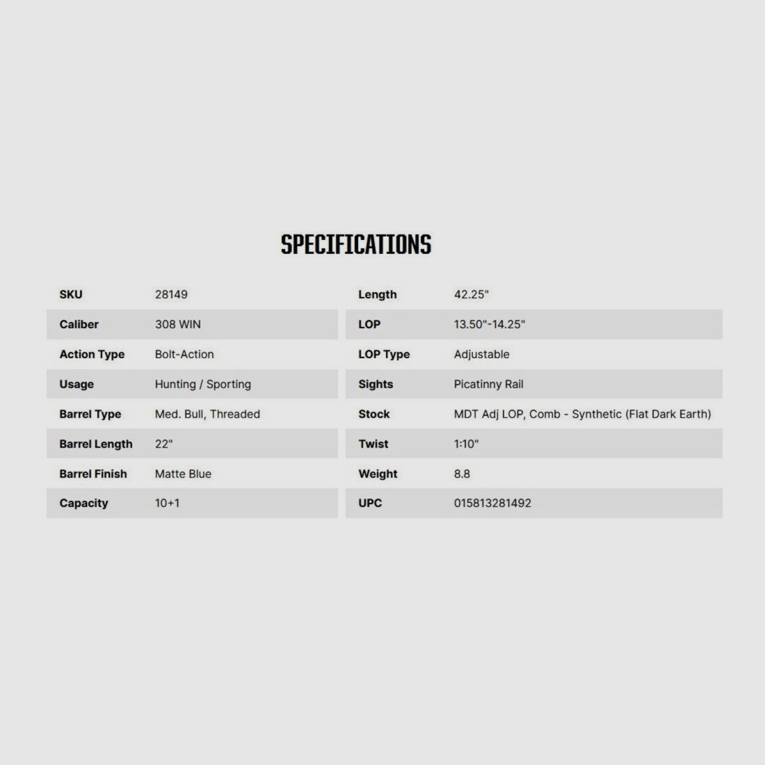 Mossberg Patriot LR Tactical 22" (22 inches) .308Win