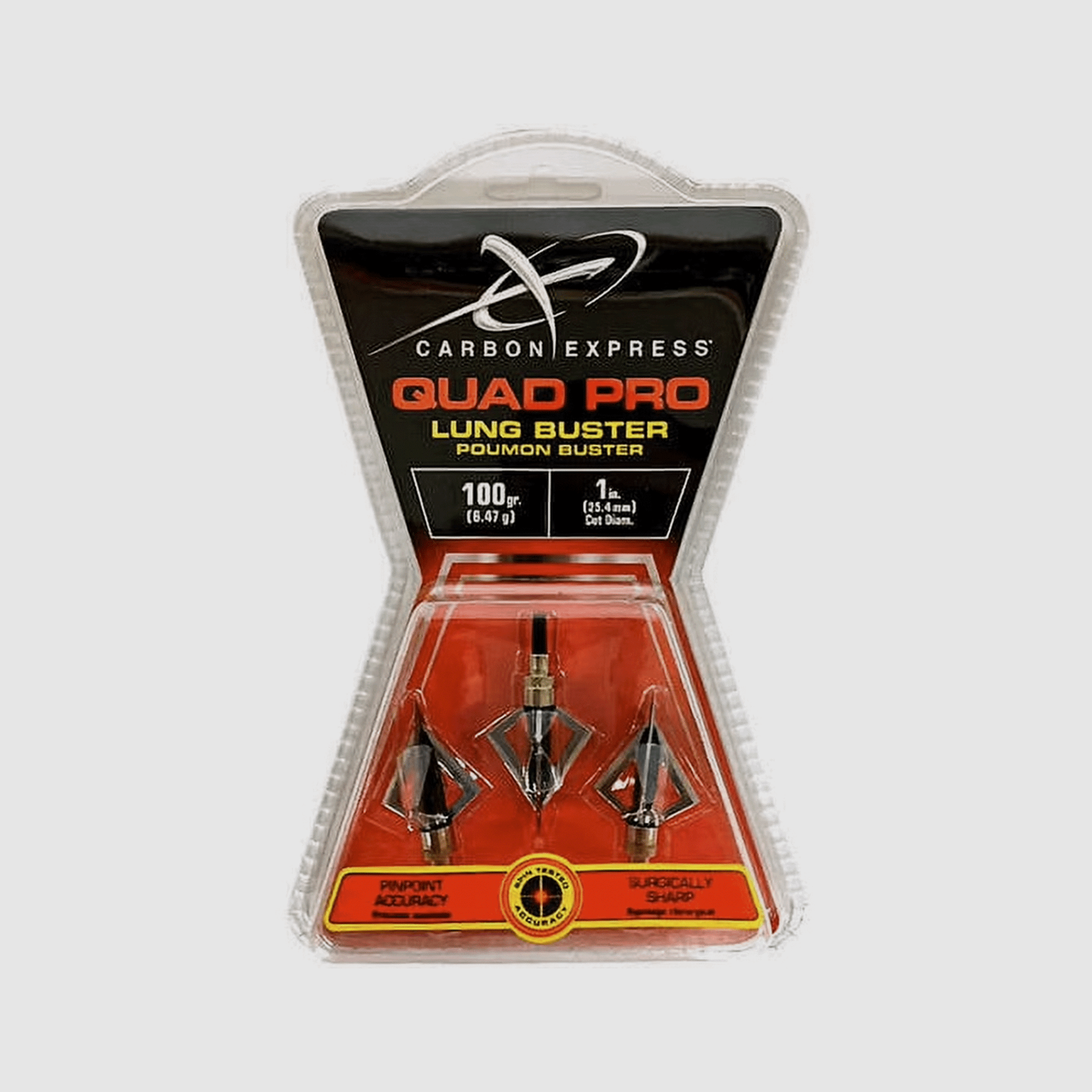 CARBON EXPRESS - PUNTA DE CAZA QUAD PRO 100GR (6.47G) 1IN (25.4MM) 3UD, imagen 4 de 4