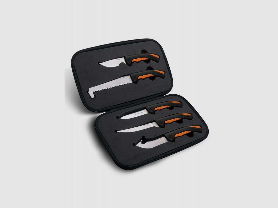 Cold Steel Jagd-Kit, 5-teiliges Aufbrech-Messer-Set mit Koffer