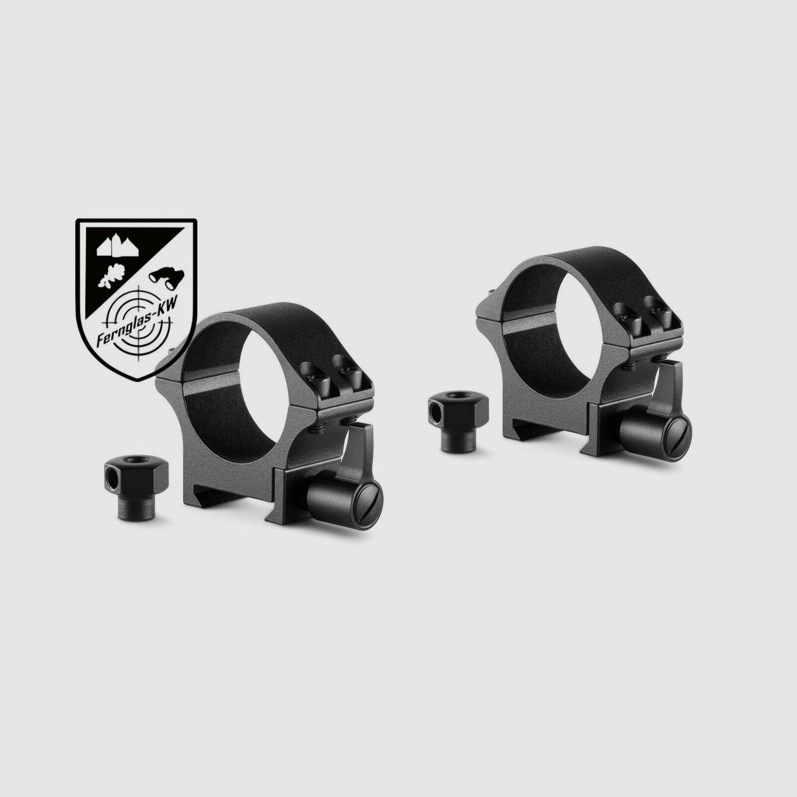 HAWKE 23105 Professional Steel Ring Mounts Weaver Low 30mm Quick Release