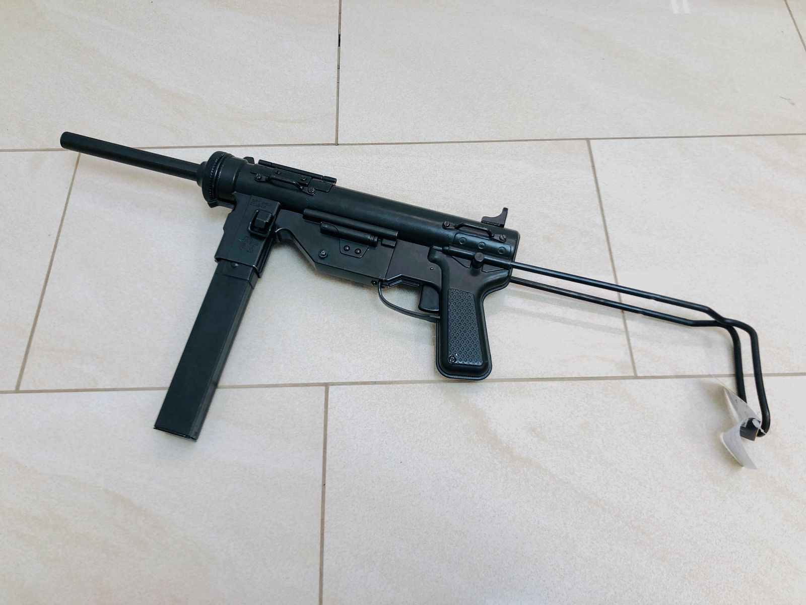 ••• Dekowaffe / Modellwaffe US Maschinenpistole M3 / Greasegun / NEU + OVP •••