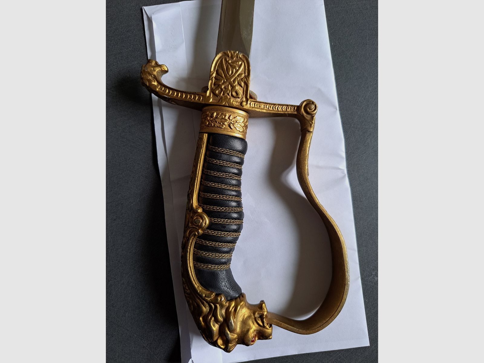 Sable de cabeza de león original, Primera Guerra Mundial