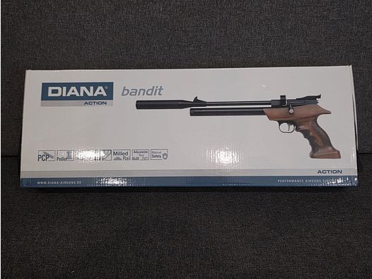 Pistola ad aria compressa Diana Bandit con regolatore 4,5 mm Diabolo .177 con silenziatore