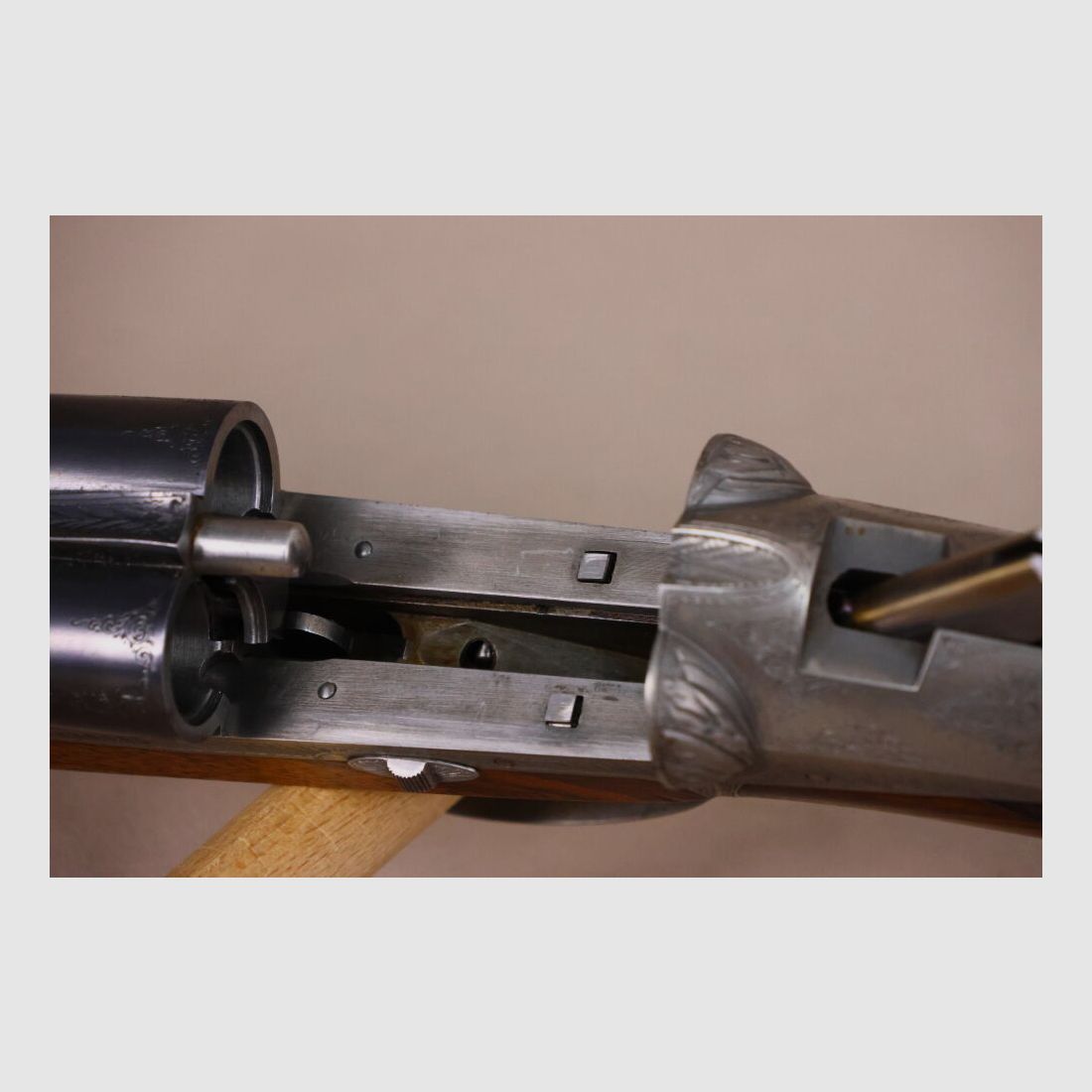 Darné ; St. Etienne Querflinte // tolle Gravur // gebläute Abzüge // honigf. Schaft // TOP