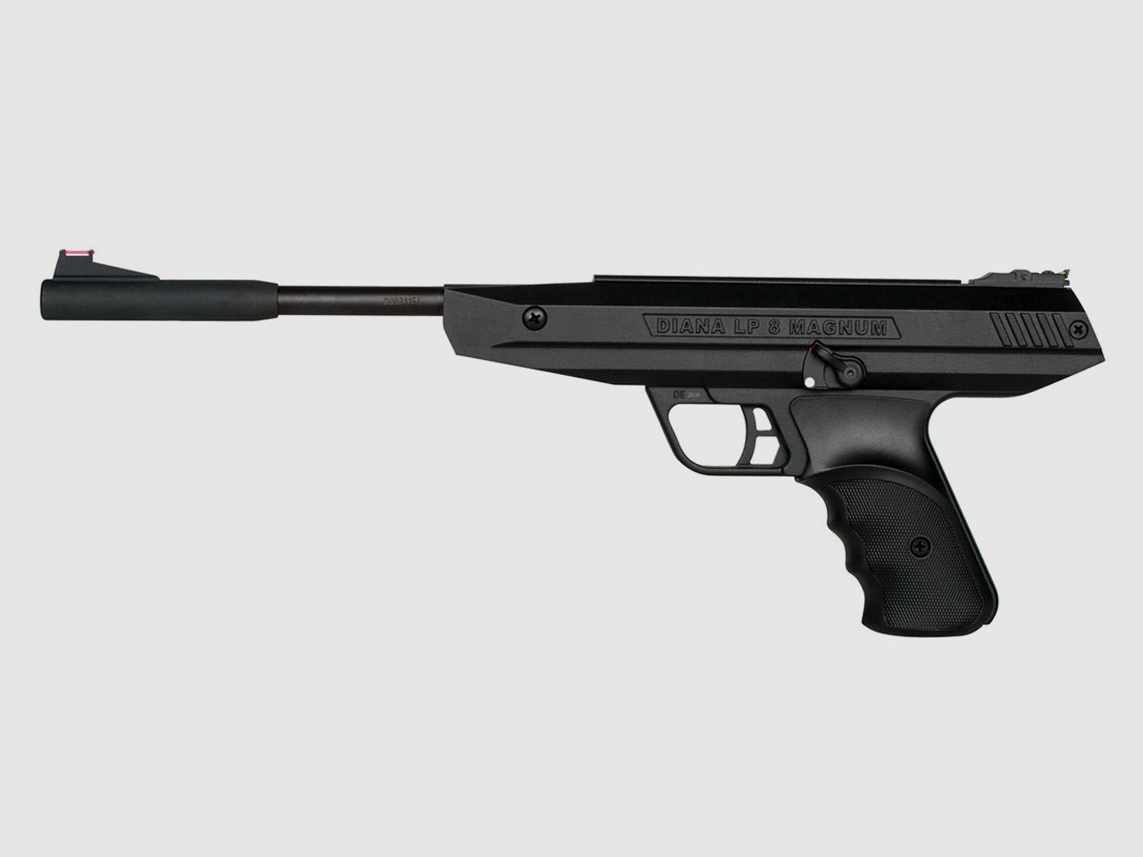 Federdruck Luftpistole Diana LP 8 Magnum Fiberoptik-Visierung schwarz Kaliber 4,5 mm (P18)