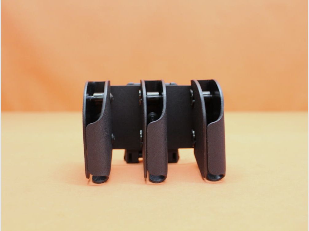 Höppner & Schumann Höppner&Schumann supporto per caricatori a 3 scomparti Speedmag 5 AP ML Multilock (J-4004) Kydex nero Single Stack, immagine 1 di 5