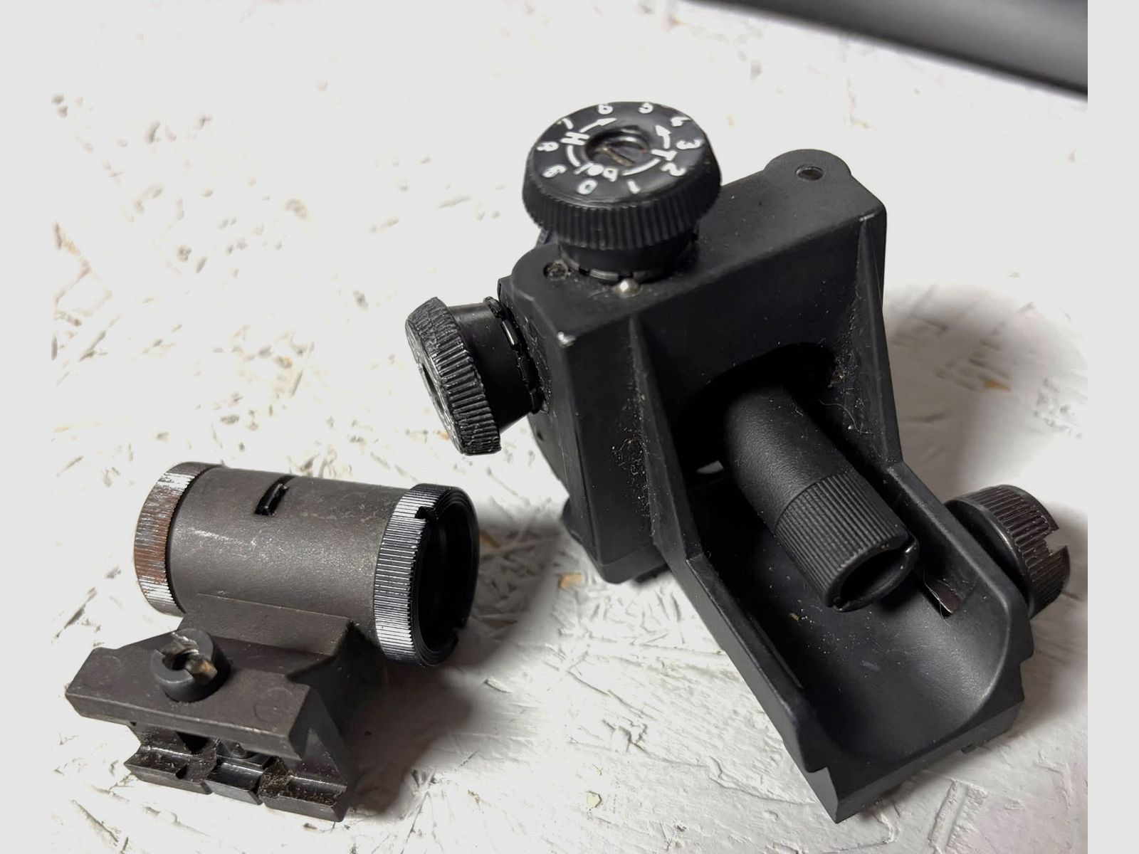 Diámetro y alza de FWB Feinwerkbau de un rifle C60 con función de clic