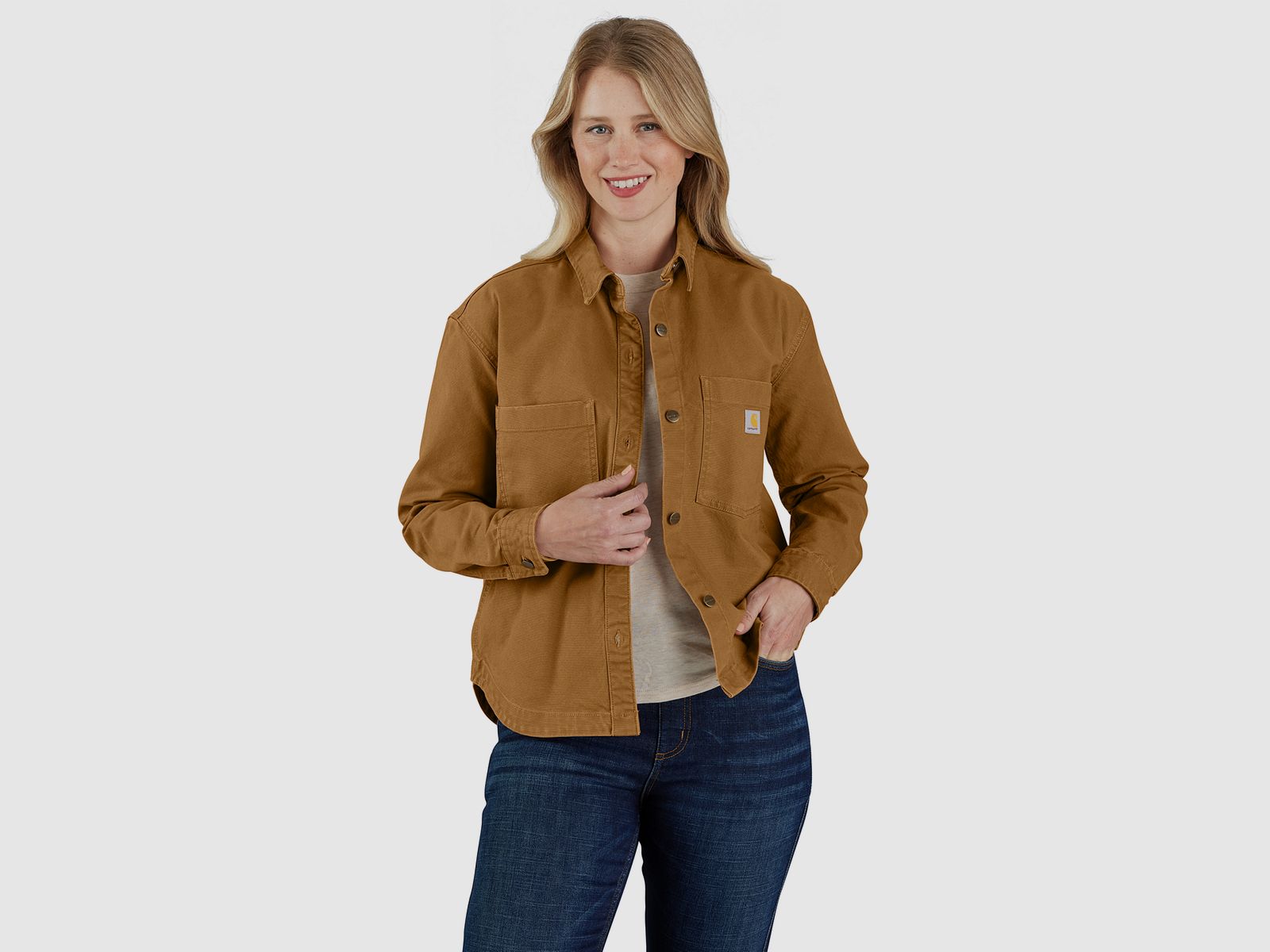 Carhartt Heavyweight Duck Overshirt, Kobiety, Carhartt® brązowy, XS