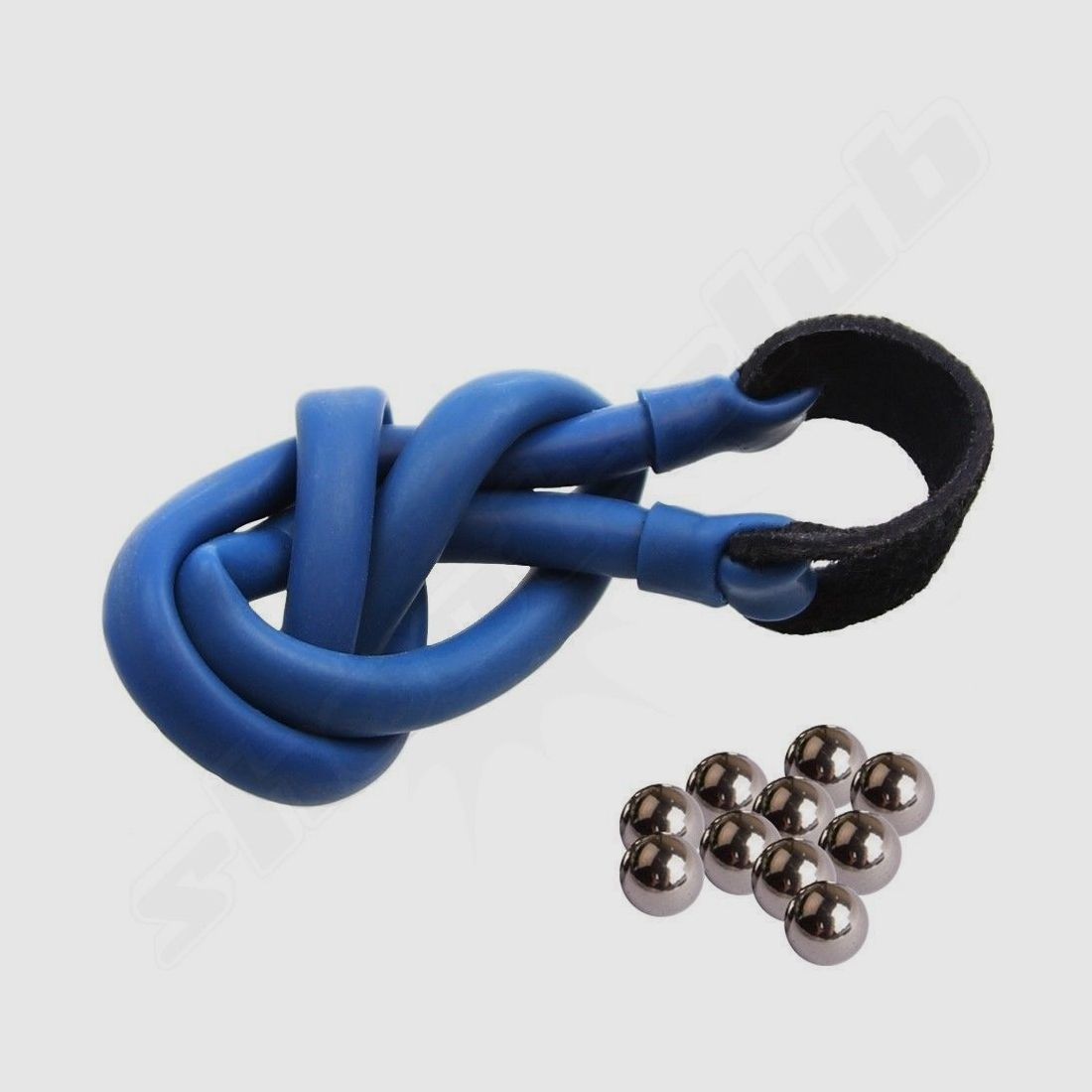 Ersatzgummi für Schleudern, blau, ShoXx inkl. 20 Stahlkugeln ø 8 mm