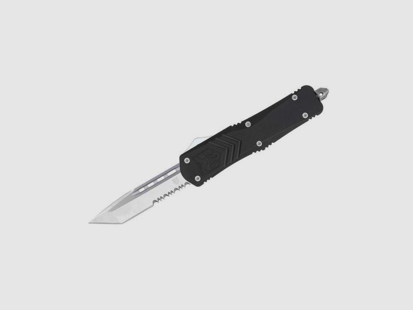 CobraTec Large FS-X Negro Tanto Serrado cuchillo automático OTF, imagen 1 de 12