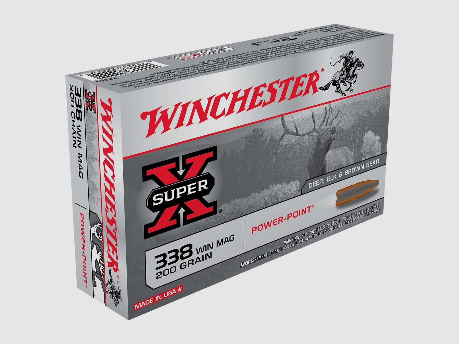 Winchester Power Point .338 Win. Mag. 200 grs - 20 pcs.