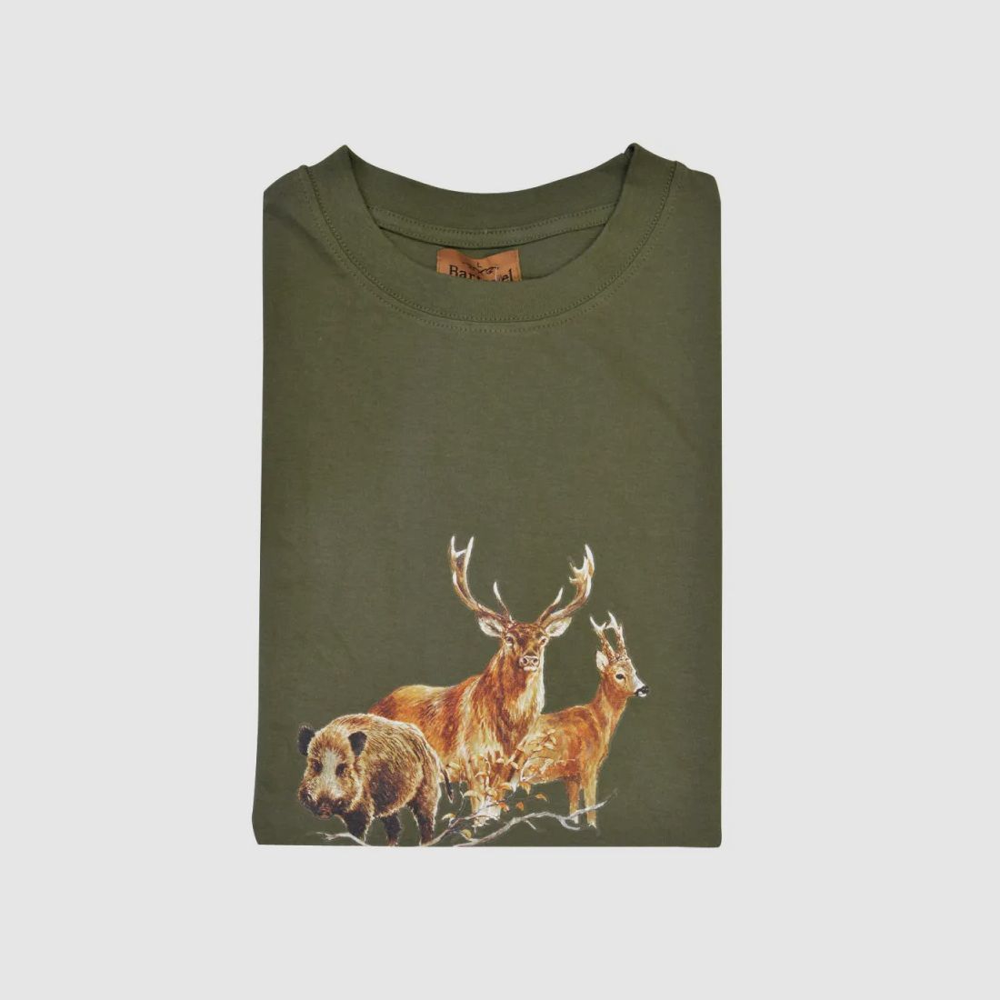 T-shirt Bartavel Large Animals khaki combed cotton 190 g/m², image 3 of 6