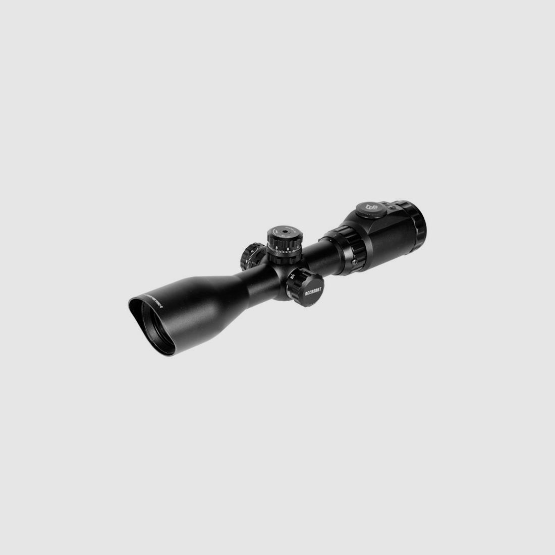 UTG Accushot scope 2-7x44 30 mm, Mil-Dot reticle with quick-release mounting rings