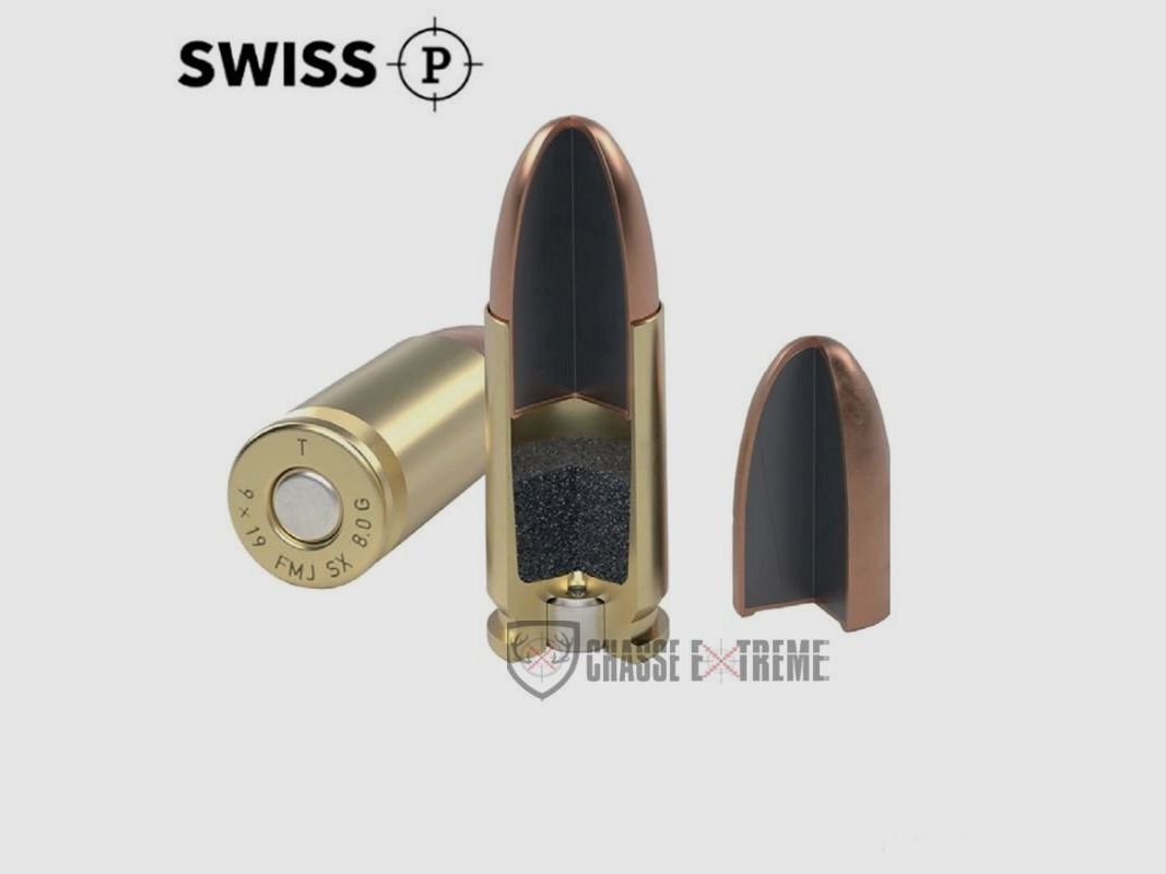 50 Patronen SWISS P Kal. 223 Rem 55Gr FMJ SX
