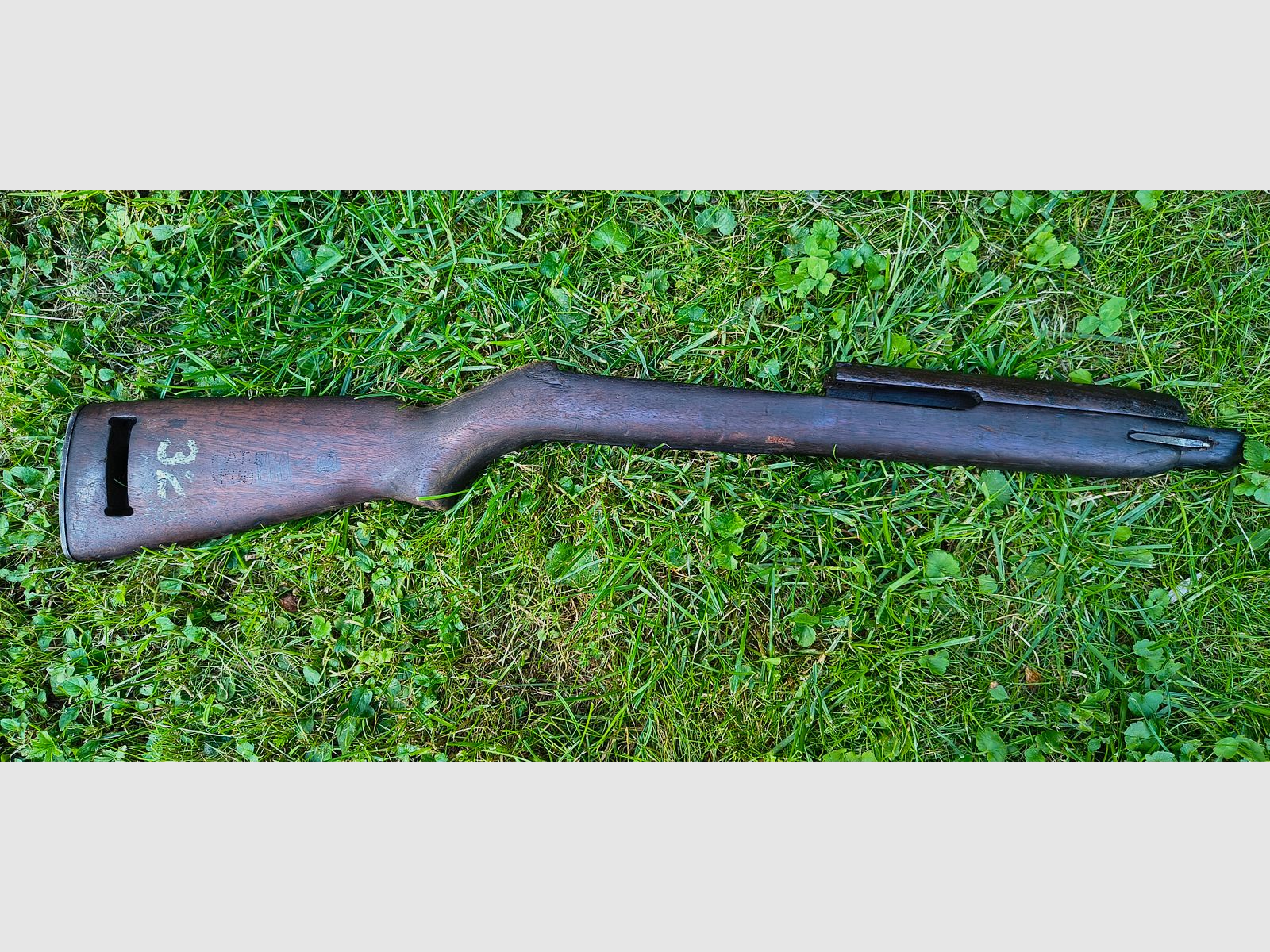 Original M1 Carbine stock, walnut, very good. Wooden stock