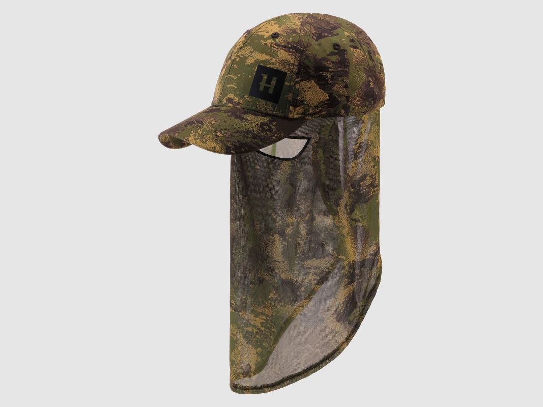 Härkila Kappe Deer Stalker Camo mit Tarnnetz