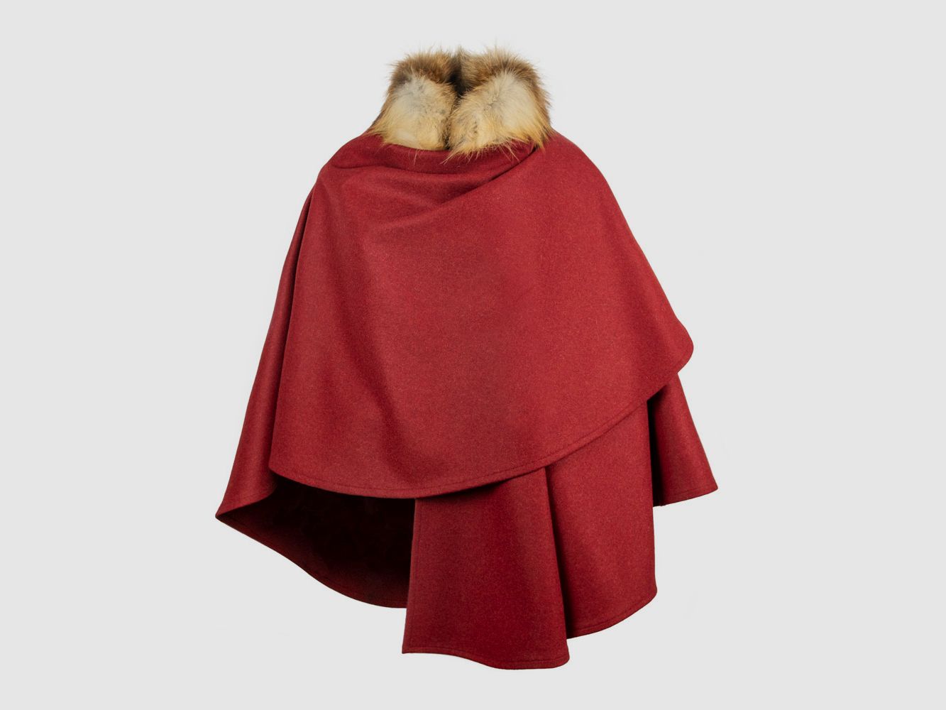 Loden cape "Forest Fairy", red