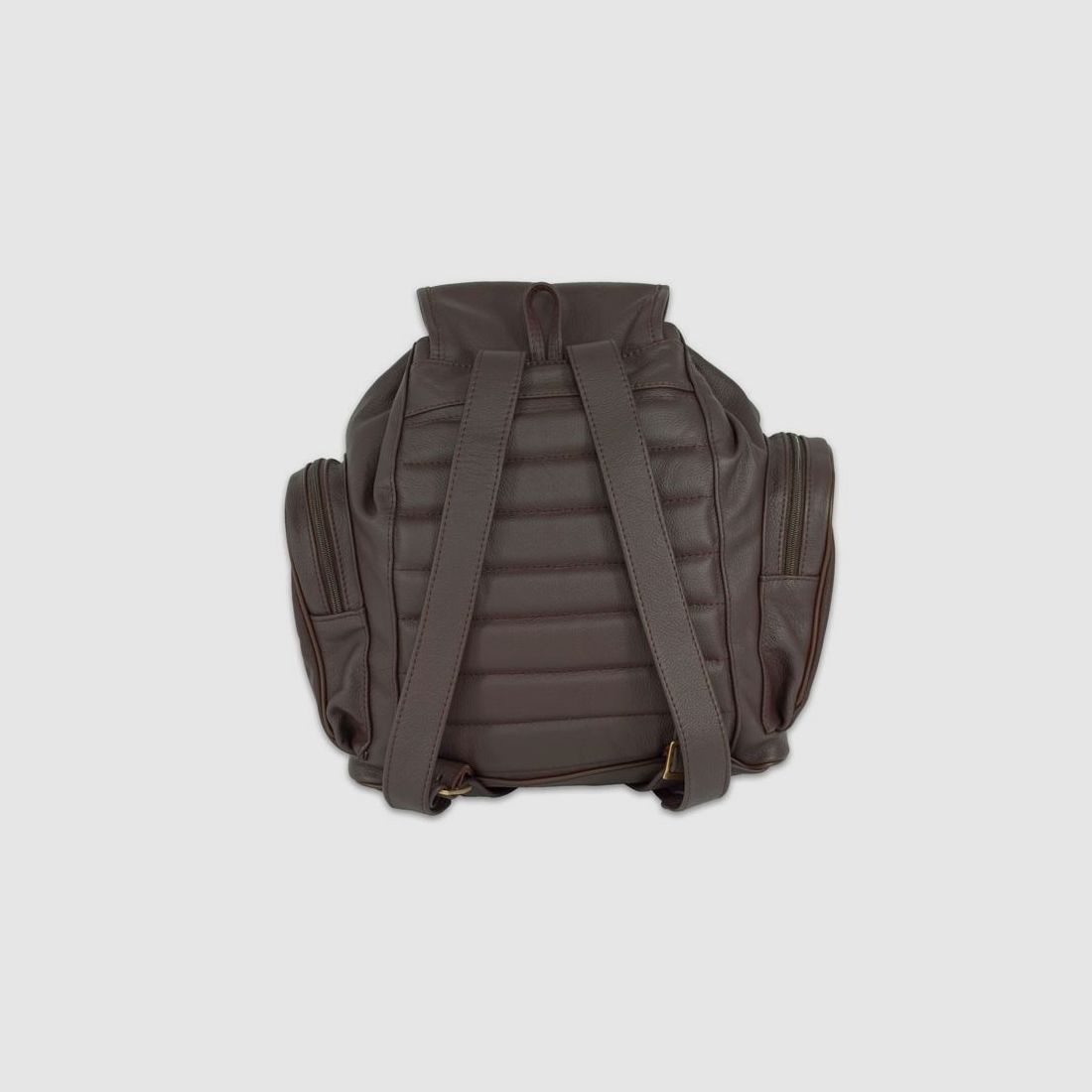 Zaino in pelle 3 tasche - nero, immagine 2 di 10