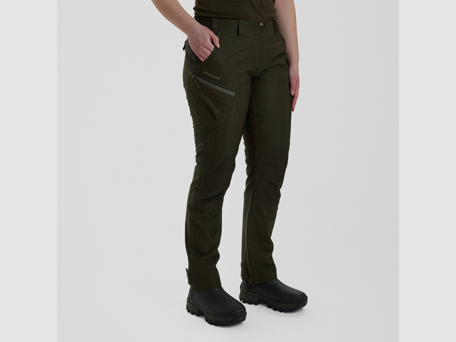Lady Chasse Hose - Olive Night melange – Kleidergröße Damen: 46