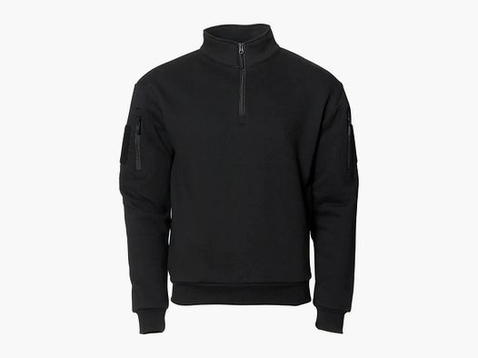 Mil-Tec Mil-Tec Tactical Sweatshirt mit Zipper - Schwarz / S Herren