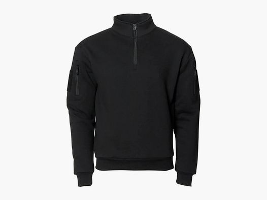 Felpa Mil-Tec Tactical con Zip - Nera / S Uomo