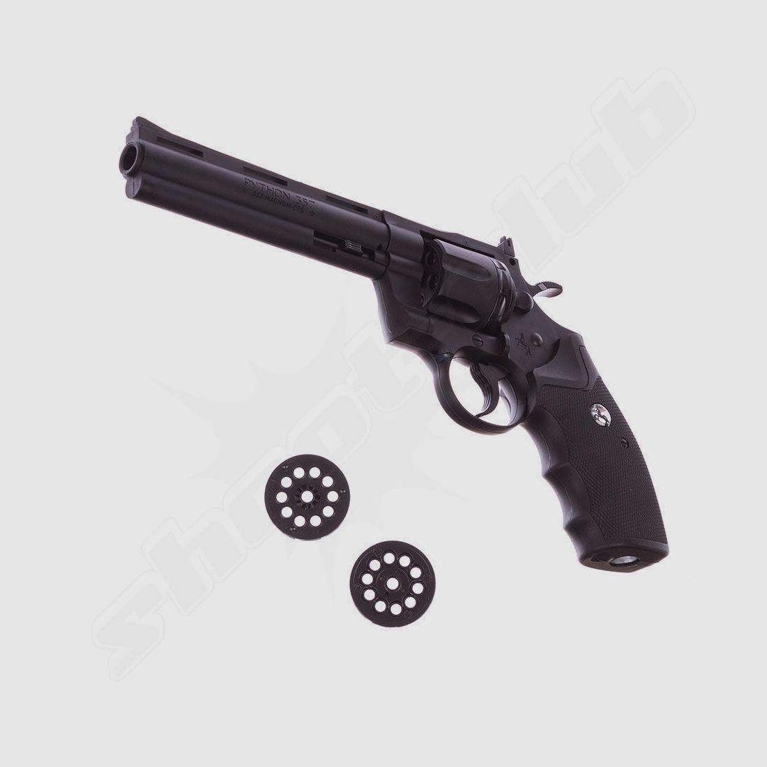 Colt Python 6 Zoll CO2 Revolver 4,5mm Stahl BB & Diabolo - Koffer-Set