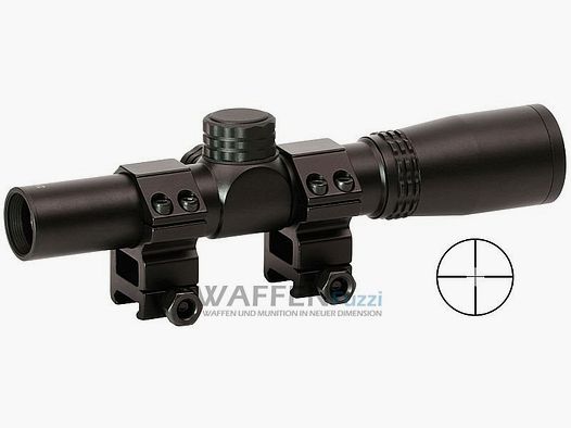 Pistolenzielfernrohr Center Point 2x20 für Luftpistolen CO2 Kurzwaffen