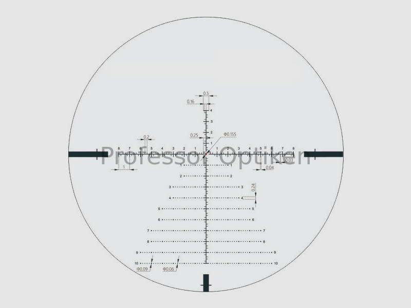 Profesor Optiken Müritz - 4-24x56 HD FFP, tubo de 34 mm, retícula ILEX 1