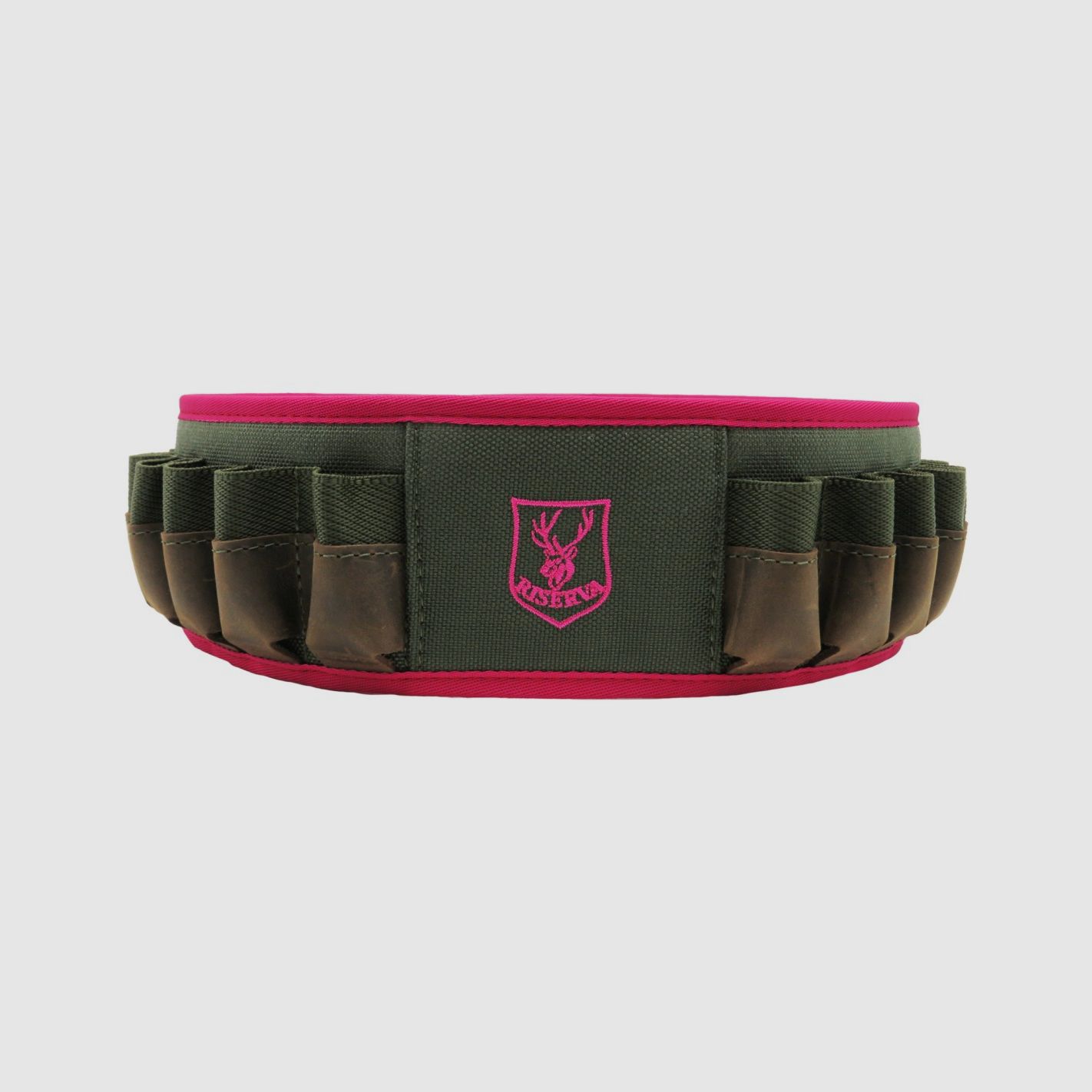 Riserva - Patronentasche aus Cordura und Leder 24 Fächer Kaliber 20 grün und magenta, Bild 1 von 2