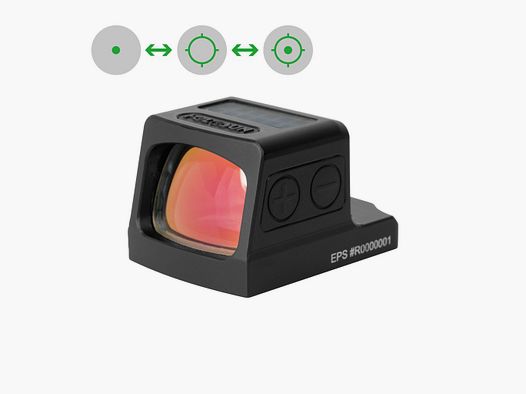 Holosun Mirino Reflex EPS-GR-MRS con reticolo verde: Punto 2MOA, Circledot 32MOA & Cerchio 32MOA