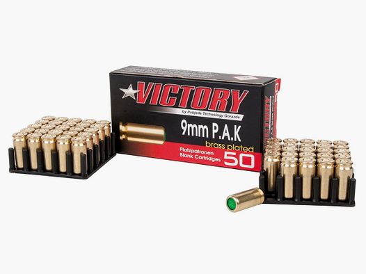 Victory Platzpatronen Victory MAX Brass 9 mm P.A.K 50 Stück