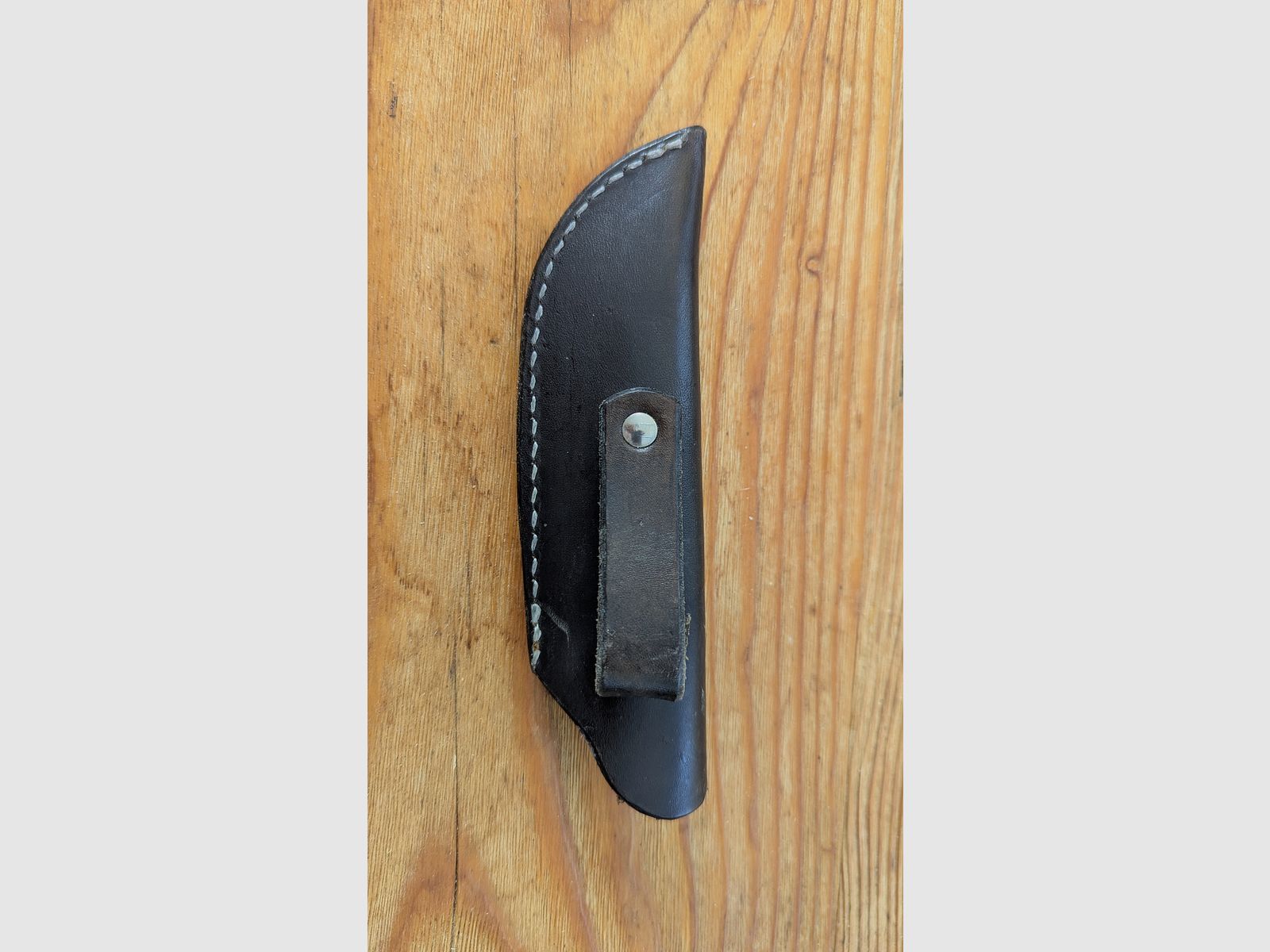 ESEE-4 Bushcraft- & Survivalmes met handgemaakte leren schede