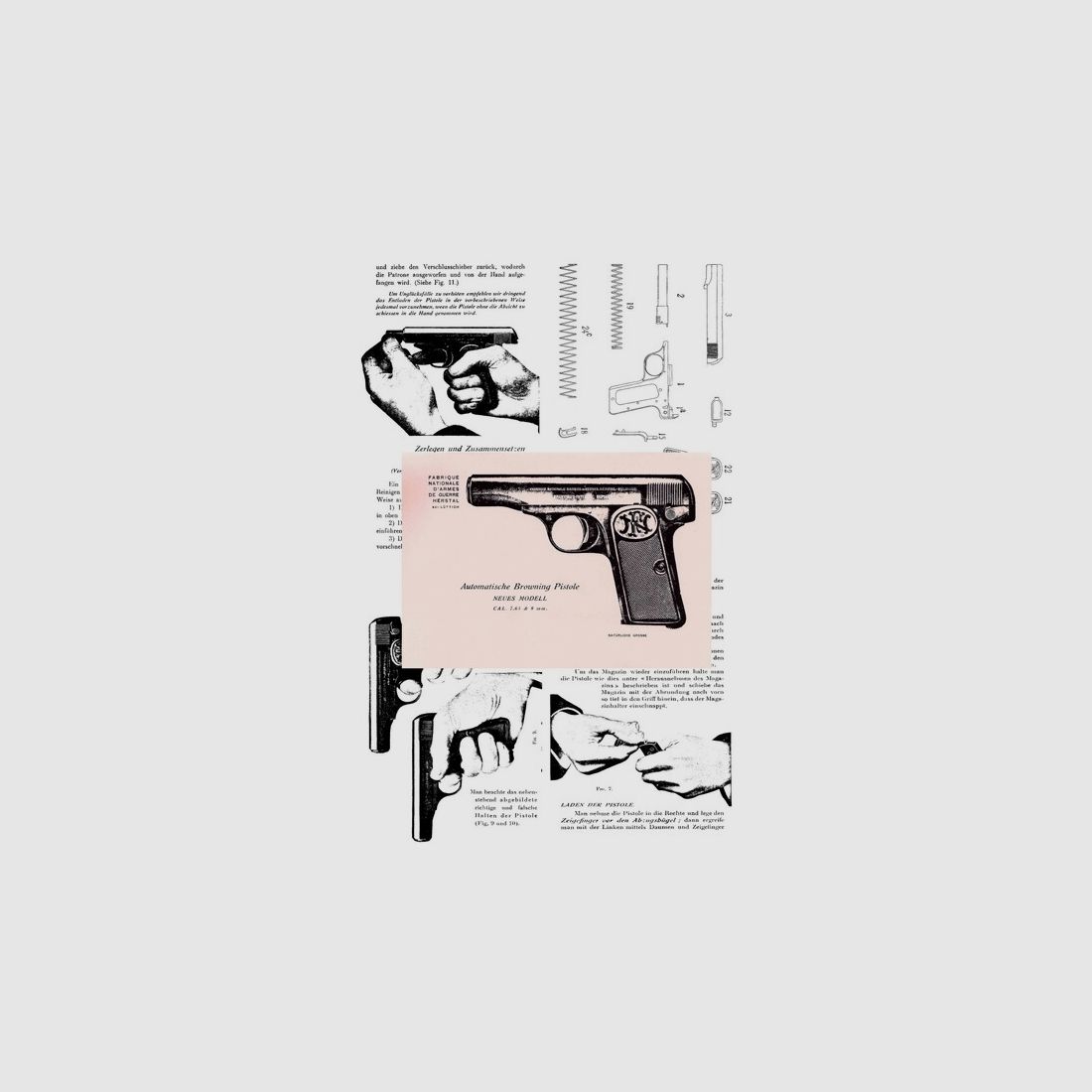 Nachdruck deutsche Bedienungsanleitung Pistole FN 1910