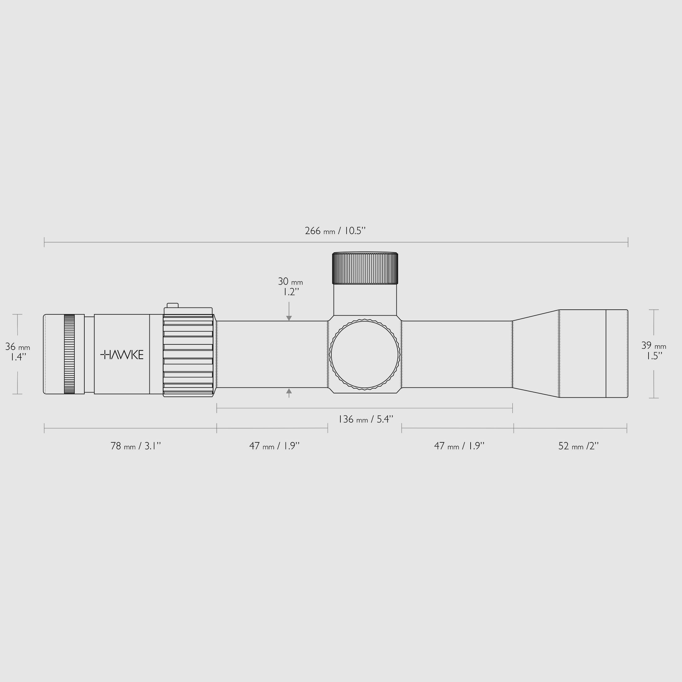 Hawke 13260 AIRMAX 30 TOUCH 3-12×32 AMX IR Luftgewehr Zielfernrohr Leuchtabs.